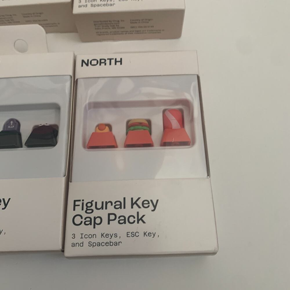 North Lot Of 6 Mechanical Keyboard Assoreted Caps Sets Figural key + wood Accent - Picture 7 of 12